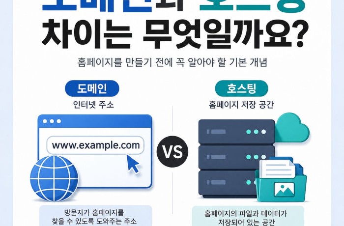 홈페이지를 만들기 전에 알아야 되는 도메인과 호스팅의 역할