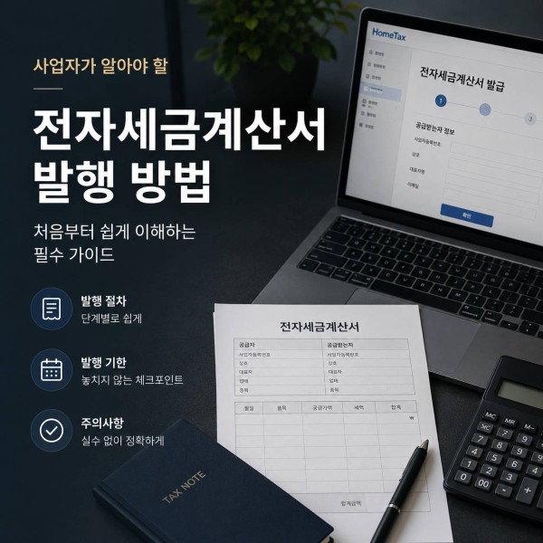 사업자가 알아야 할 전자세금계산서 발행 방법과 꼭 확인해야 될 사항 대표 이미지