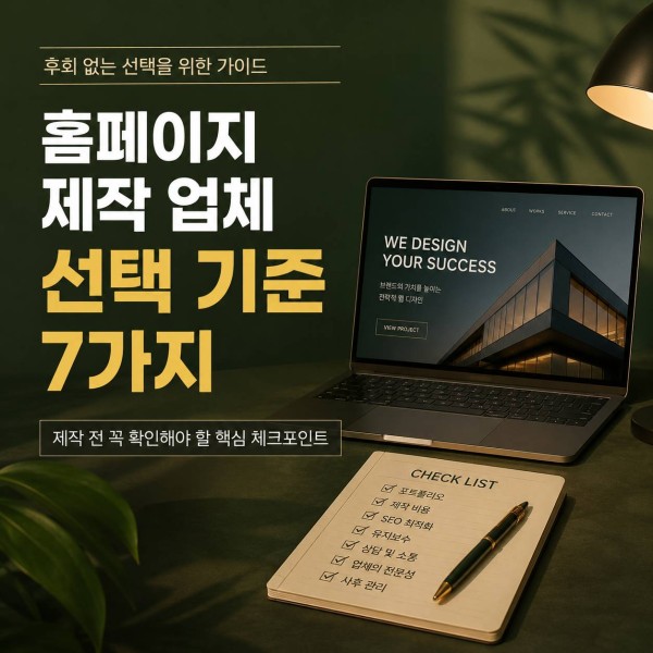 홈페이지 제작 업체, 어떤 기준으로 선택해야 될까요? 대표 이미지