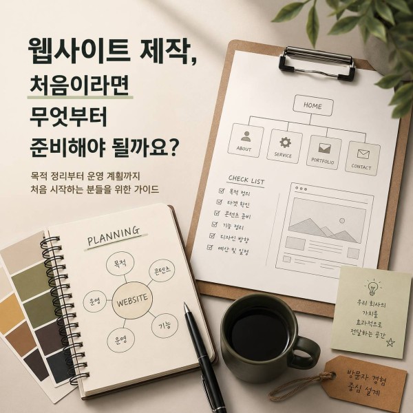 웹사이트 제작 처음이라면 준비 해야 될 사항들! 대표 이미지